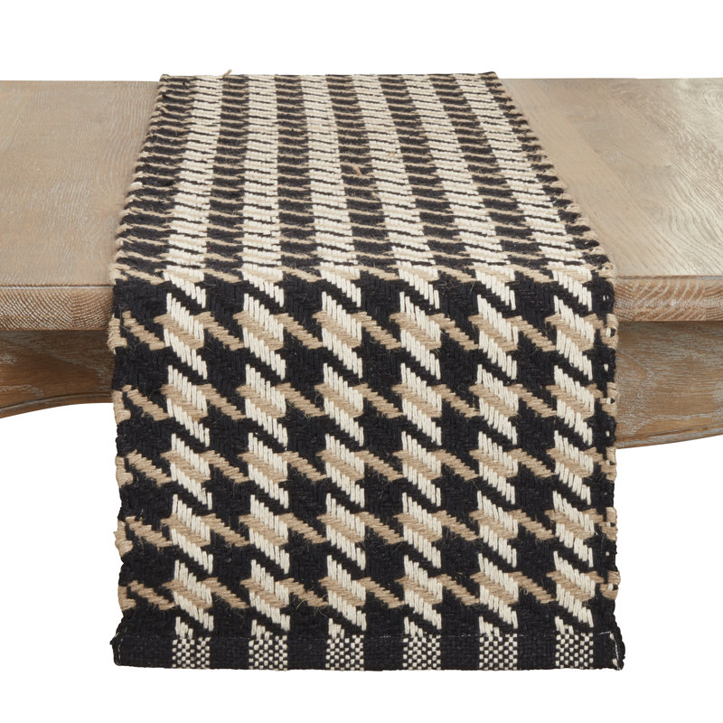 Traditional Houndstooth Table Runner