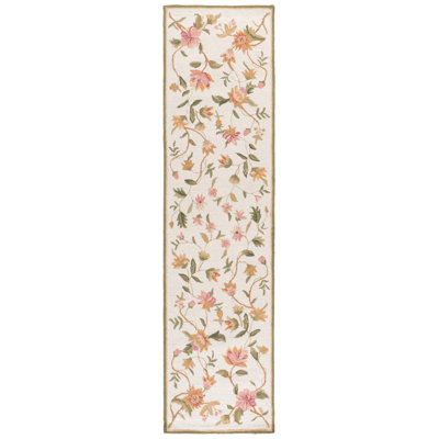 Kinchen Hand Hooked Wool Floral Rug