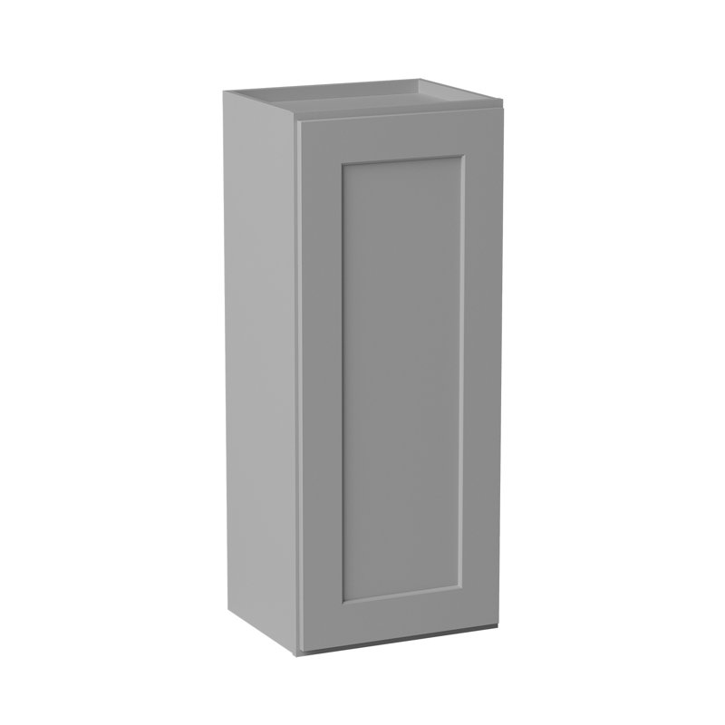 Armoire de cuisine en bois massif prête à assembler, H 36 po x l 15 po x P 12 po, Gris