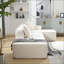 Canapé modulaire, salon modulaire en L minimaliste moderne faisant face à la droite | Beige | Polyester-1497899679-1497899618