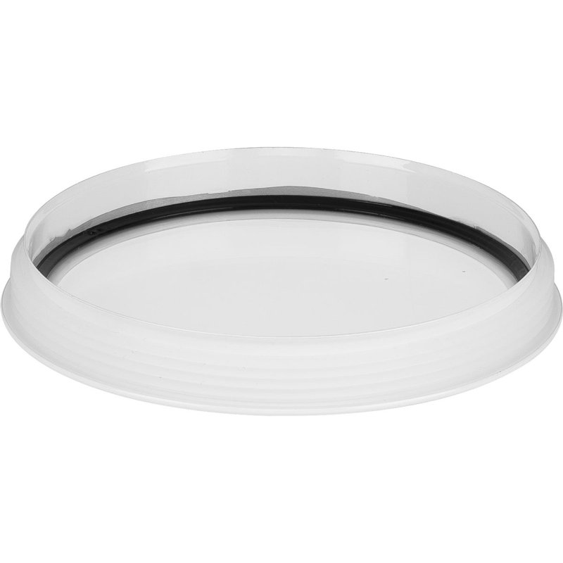 Lentille cylindrique ronde en verre transparent, Blanc, H 0,79 po x l 6 po x P 6 po