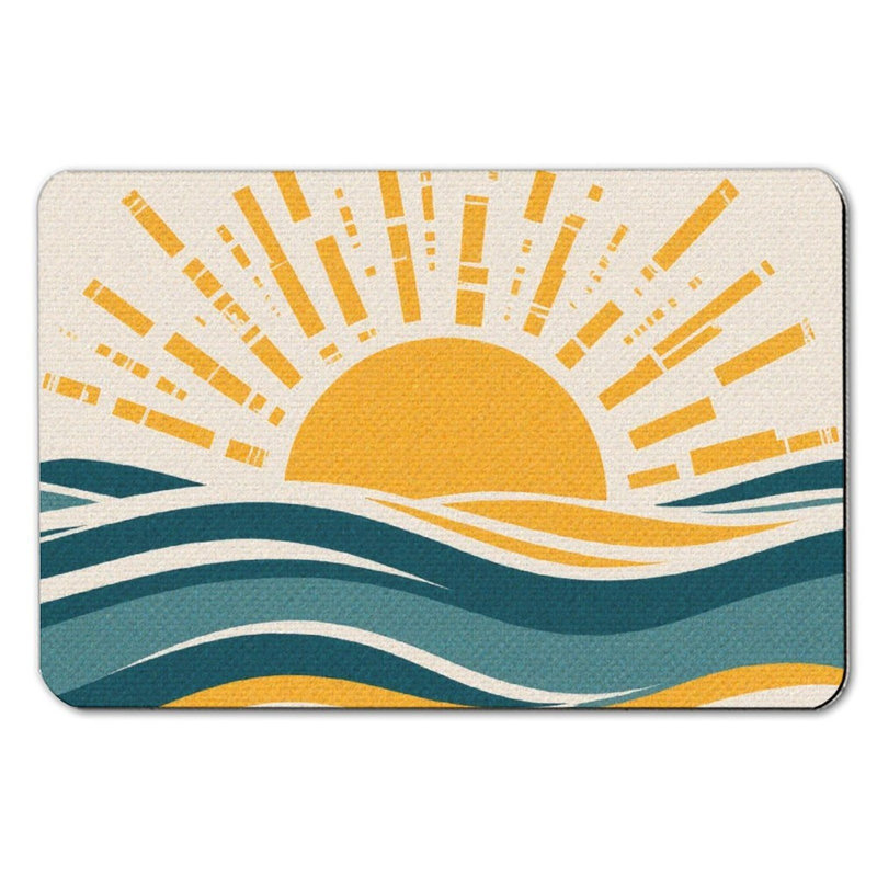 Tapis de bain Sun and Waves pour salle de bain, 16 po x 24 po