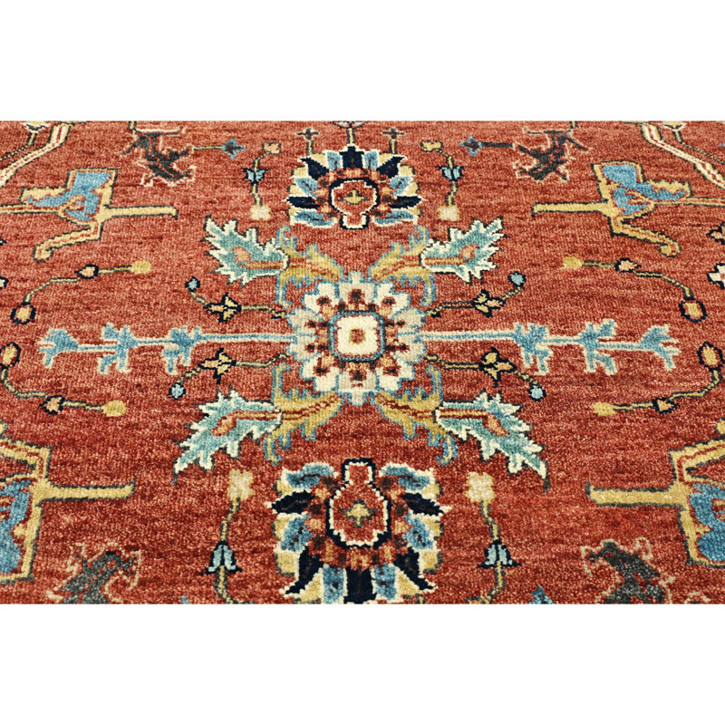 Hand Knotted Wool Oriental Area Rug, Rectangle 4' x 6'