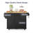 Solid Wood Top Kitchen Island Cart with Drop Leaf,  Locking Wheels, Large Drawers, Storage Cabinet, Towel Rack & External Spice Rack-1604599287