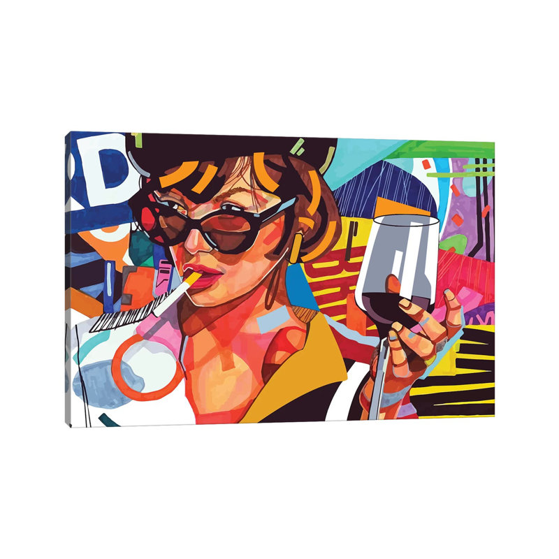 «No smoking» - impression d'art graphique, Toile tendue, Pas de tapis, H 26 po x l 18 po x 1,5 po
