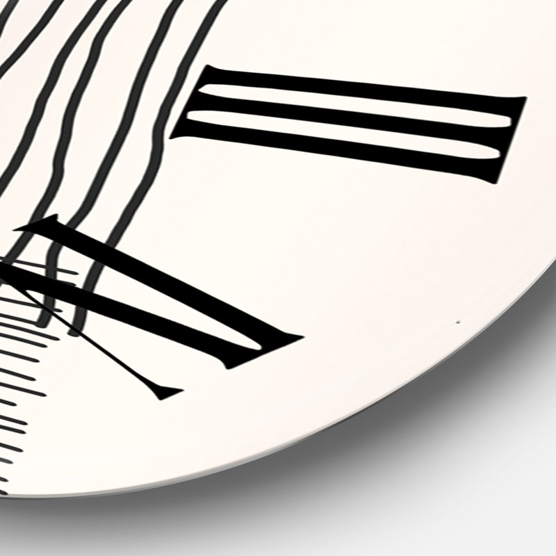 Minimal Compostions géométriques de formes élémentaires XXII - horloge murale moderne, Grand