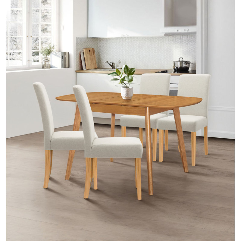 Balani 4 - Person Butterfly Leaf Dining Set, Beige