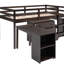 Lit mezzanine simple avec armoire fonctionnelle et table d'ordinateur portable portable, bureau, étable-1665353542