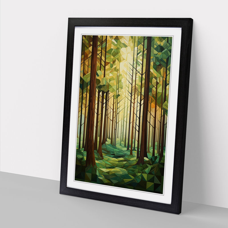 Single Picture Frame Print on Wood, Black Framed, 34cm H x 25cm W