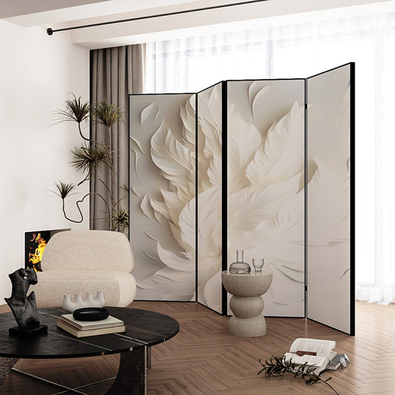 Cloison mobile 70,87 "moderne et minimaliste, H 70,87 po x l 70,87 po x P 0,98 po