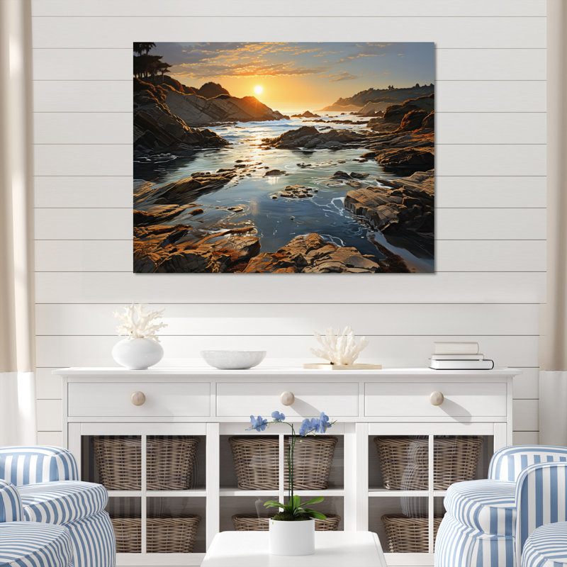 «Beach Photo Surf», reproduction sur toile encadrée, H 16 po x l 32 po x P 1 po, Toile tendue
