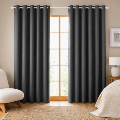 260 GSM Thermal Blackout Eyelet Curtains