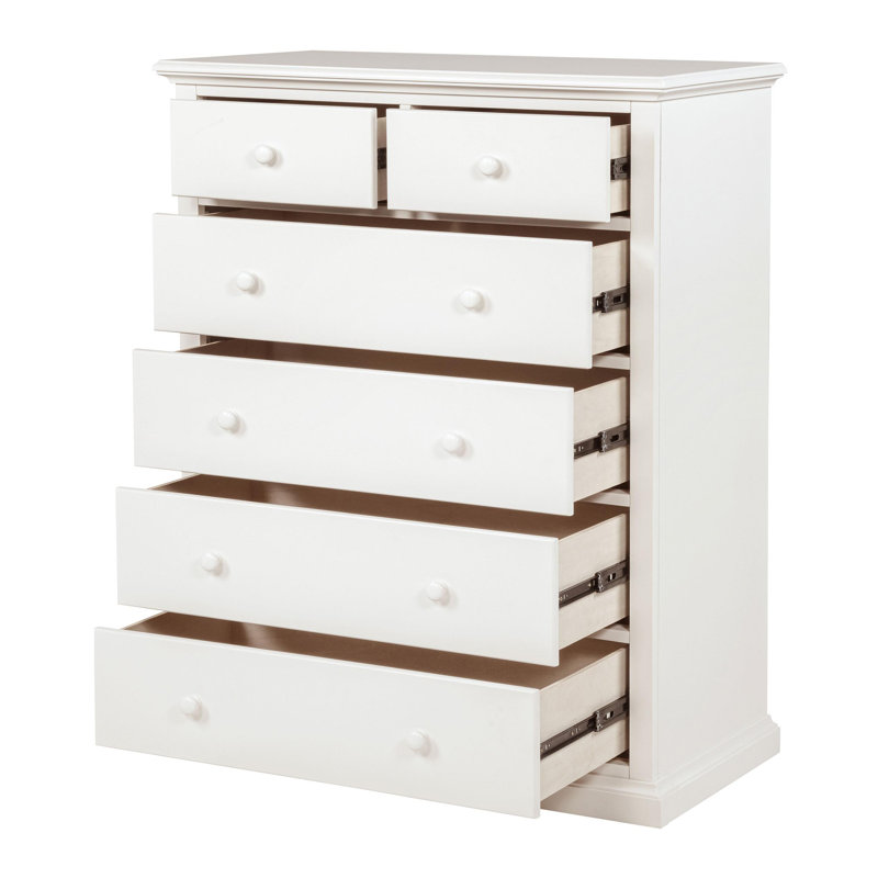 Sumerlin 6-drawer Bedroom Chest of Drawers White, White