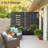 Metal Planter Wall with Trellis,  Outdoor Elevated Garden Bed, Dual-Purpose for Privacy Decoration and Planting, with Drainage Holes, for Climbing Plants, Vegetables, and Vining Flowers (3 Panels)-76391625-75691023