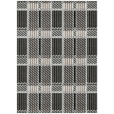 Lunara Black Washable Indoor-Outdoor Rug - 