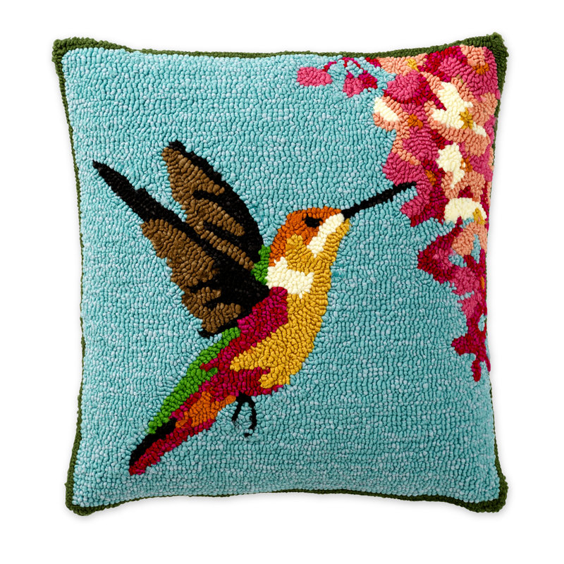 Coussin intérieur / extérieur 18 po x 18 po Hummingbird