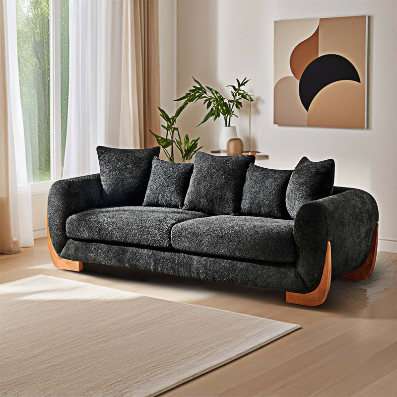 Canapé rembourré avec coussin