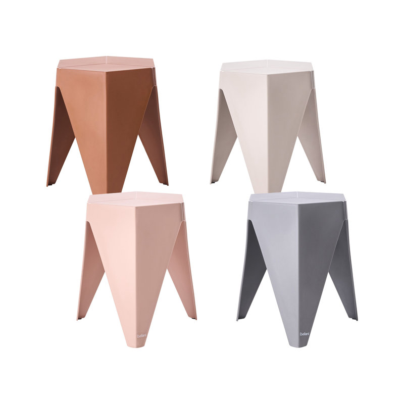 Accent Stool, Grey/Brown/Red/Pink