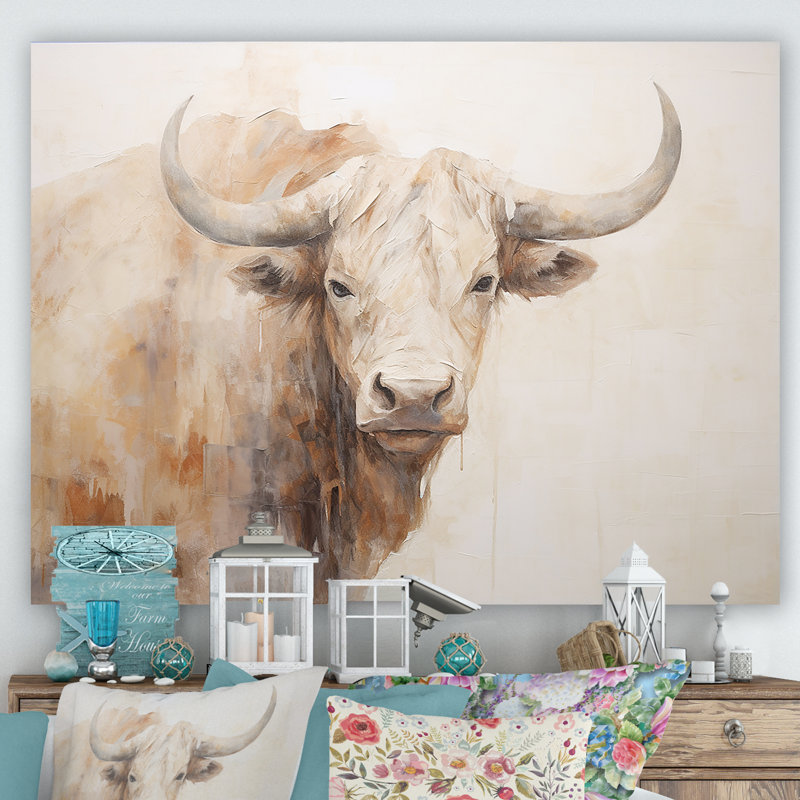 Minimalisme, peinture sur toile de yak beige I, Toile tendue, 12" H x 20" W