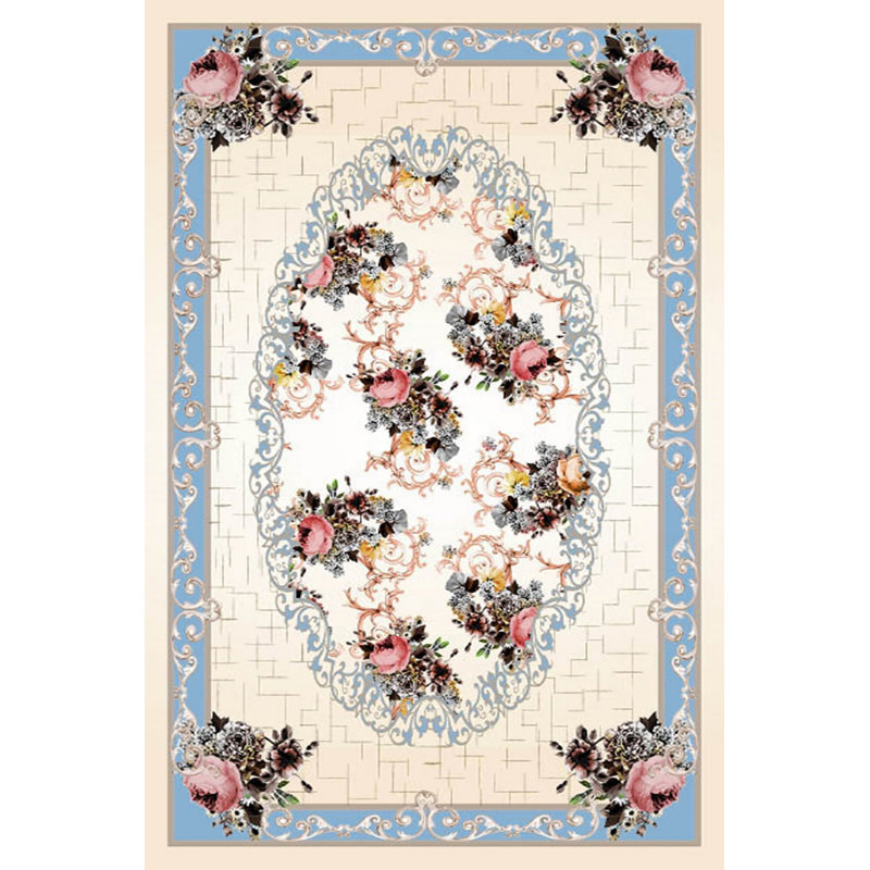 Luxurious 3D Printed Velvet Carpet, 47.2 x 70.9 inches | 100% Velvet Fabric, 100% Cotton Sole | Pile Height: 0.4 inches, Total Height: 0.5 inches | Antibacterial, Non-Slip, Machine Washable | Ideal for Living Room & Bedroom Decor
