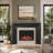 Modern Ember Everly Wood Fireplace Mantel Surround Overall Dimensions 80" x 54"- Interior Opening 56" x 42"-105265943-105265944