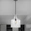 Luminaire suspendu en verre transparent huilé Daelan