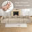 Boneless Convertible Sectional Sleeper Sofa Bed Modular Compression Couch With Removable Back And Arm-330436995
