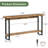 Solid Wood Live-Edge Console Table, Farmhouse 63-Inch Narrow Long Sofa Table-982301452