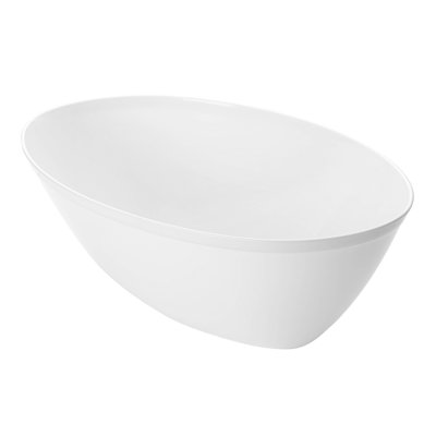 Bols de service ovales blancs en plastique (2 pte)