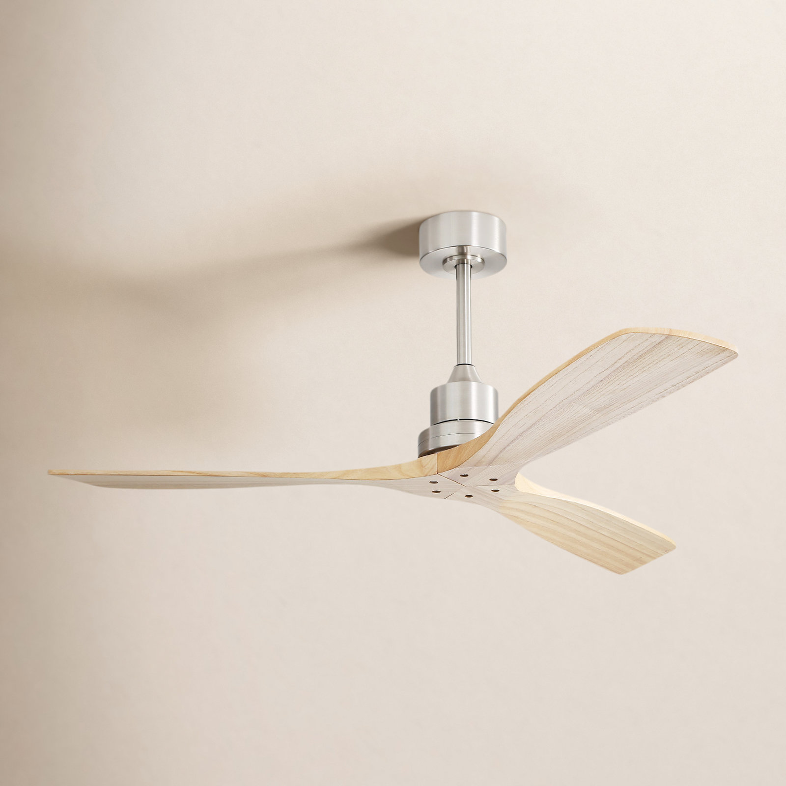 Nicola 52" Ceiling Fan, Burlywood/Nickel