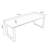 Black rectangular solid wood desk-1452694772