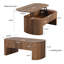 Table basse à plateau relevable de 47 pouces avec compartiment caché et tablette de rangement pour le salon