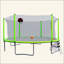 Trampoline 16 pi avec pompe à panier et échelle (enceinte de sécurité intérieure) avec but de soccer