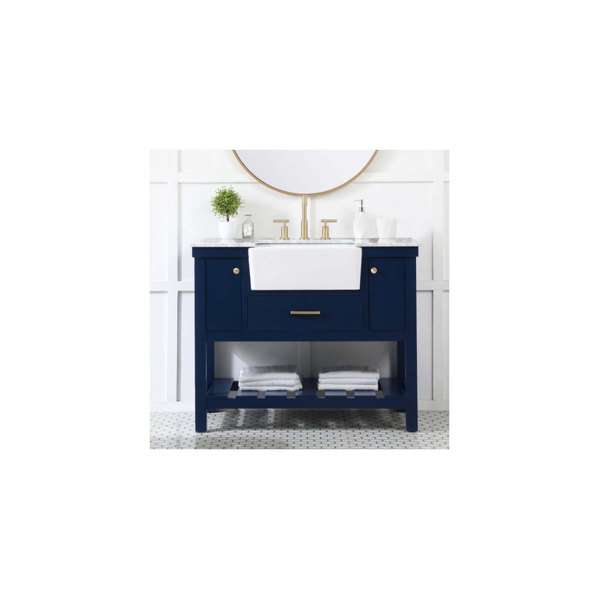 Pelaghia 42'' Single Bathroom Vanity, Blue