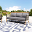 Wide Outdoor Patio Sofa With Cushions