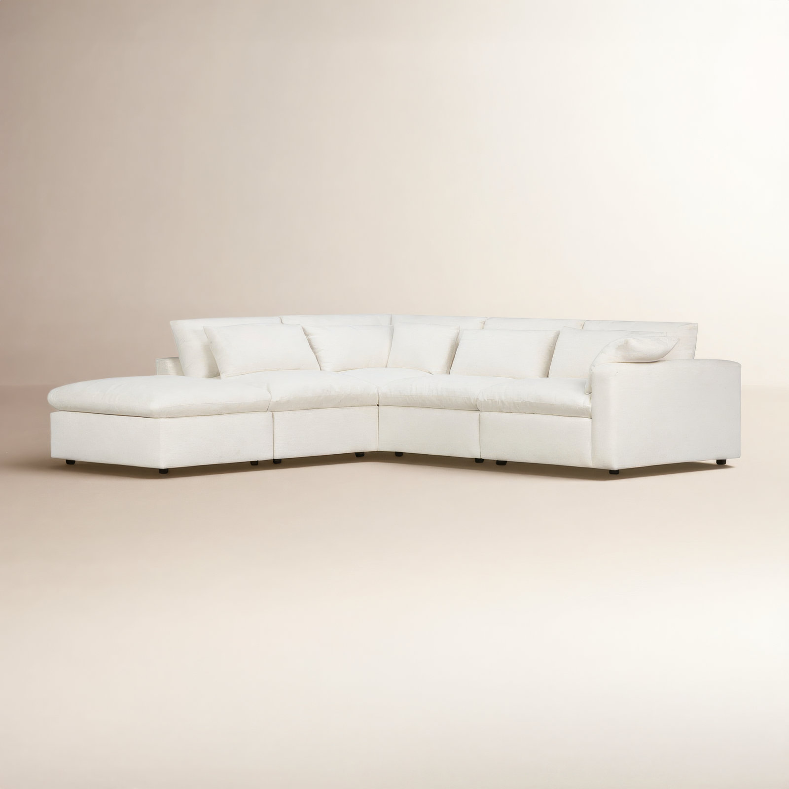 Remy Sectional, Left Hand Facing, Nomad Snow Crypton® Chenille
