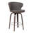 Stevan Swivel Counter & Bar Height Barstool with Metal Footrest in Faux Leather, and Wood-1406005158