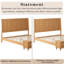 Lit King avec banc de rangement, cadre traîneau en bois massif, chambre à coucher moderne et rustique