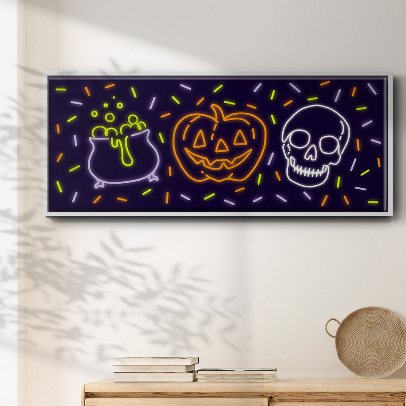 Neon Halloween Collection D-, toile encadrée