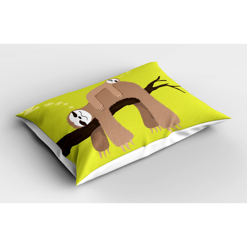 Ensemble de 2 taies décoratives Ambesonne Sloth, H 20 po x l 30 po