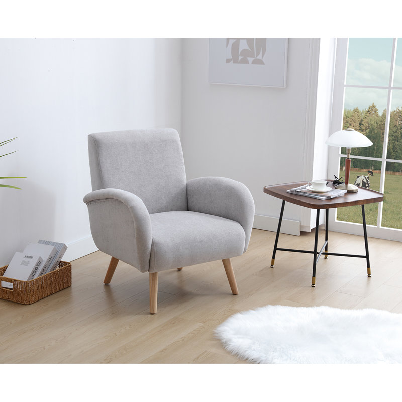 Rew Upholstered Armchair, in Grey