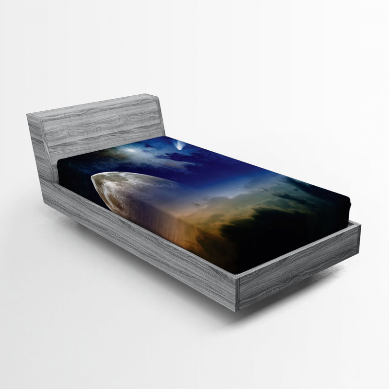 Drap-housse en microfibre Outer Space, Drap-housse de taille simple
