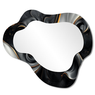 Miroir de salle de bain Fractal noir et gris Peano Curve I - Fractals Cloud