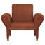 Fauteuil d'appoint rembourré à accoudoirs roulés Liana