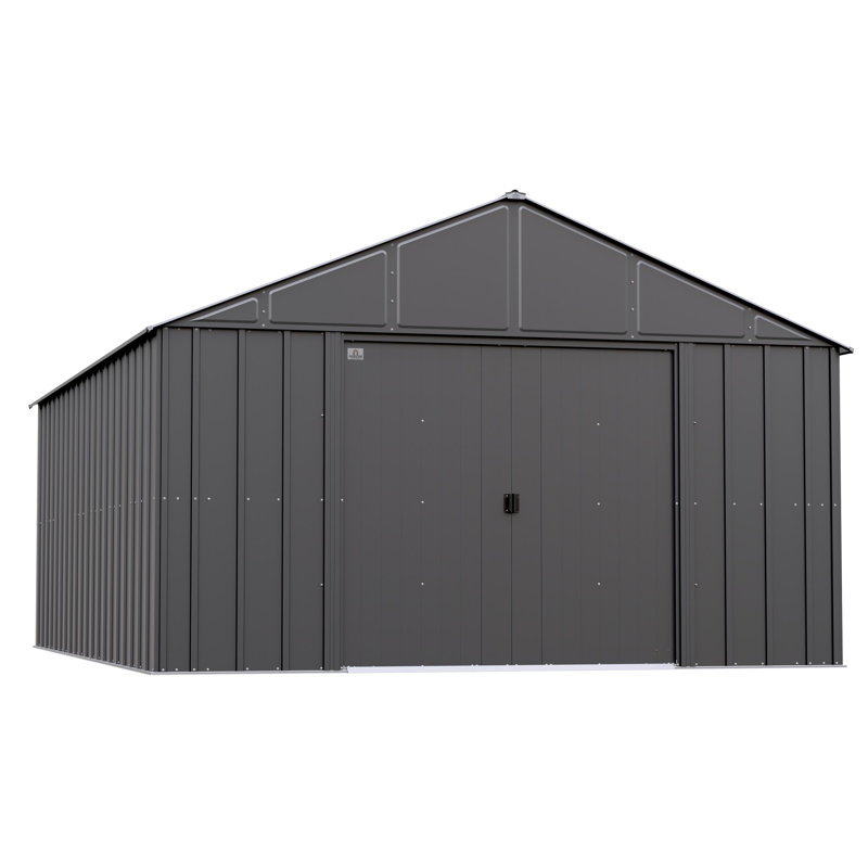 17 ft. Charcoal Steel Storage Shed Kit