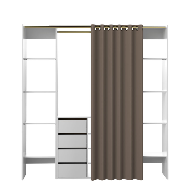 Tom & Jerry 112cm - 185.3cm Reach-In Set, White/Taupe