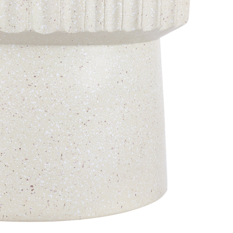 Briannah End Table, Cream Terrazzo
