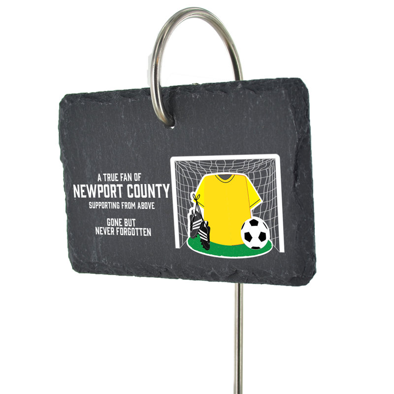 Blan Newport County Fan Football Slate Grave Marker Memorial Plaque