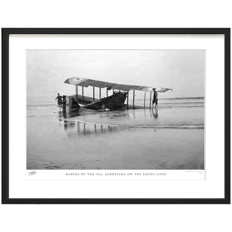Marske By The Sea, Aeroplane On The Sands C1920 - Single Picture Frame Print, 60cm H x 80cm W x 2.3cm D