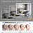 Rectangle Crystal Led Makeup Mirror
